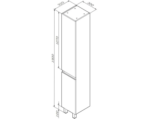 Пенал напольный белый глянец R Am.Pm X-Joy M85ACSR0306WG