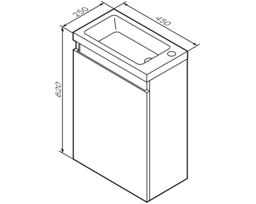 Тумба белый глянец 42,5 см Am.Pm X-Joy M85AFHX0451WG