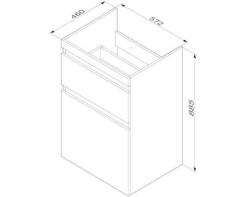 Тумба белый глянец 57,2 см Am.Pm X-Joy M85AFSX0602WG