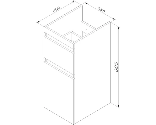 Тумба белый глянец 36,5 см Am.Pm X-Joy M85AFSX0402WG