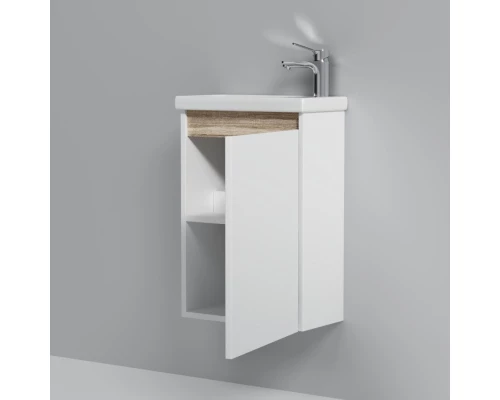 Тумба с раковиной белый глянец 45 см Am.Pm X-Joy M85AFHX0451WG + M85AWCC0452WG