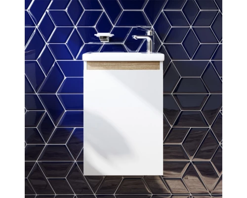 Тумба с раковиной белый глянец 45 см Am.Pm X-Joy M85AFHX0451WG + M85AWCC0452WG