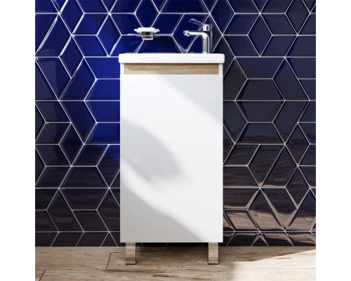 Комплект мебели белый глянец 55 см Am.Pm X-Joy M85AFSX0451WG + M85AWCC0452WG + M91AMOX0551WG