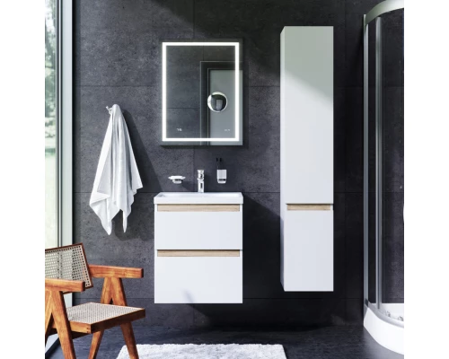 Комплект мебели белый глянец 55 см Am.Pm X-Joy M85AFHX0552WG + M85AWCC0552WG + M91AMOX0553WG