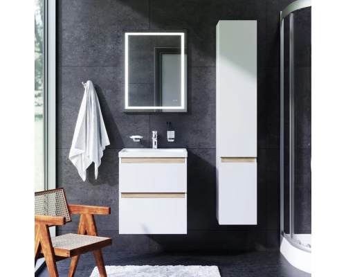 Комплект мебели белый глянец 55 см Am.Pm X-Joy M85AFHX0552WG + M85AWCC0552WG + M91AMOX0551WG