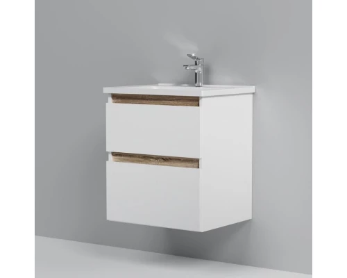 Тумба с раковиной белый глянец 55 см Am.Pm X-Joy M85AFHX0552WG + M85AWCC0552WG