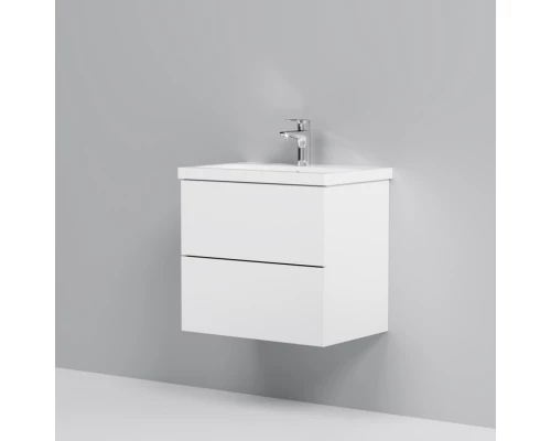 Тумба с раковиной белый глянец 61 см Am.Pm Gem M90FHX06022WG + M90WCC0602WG