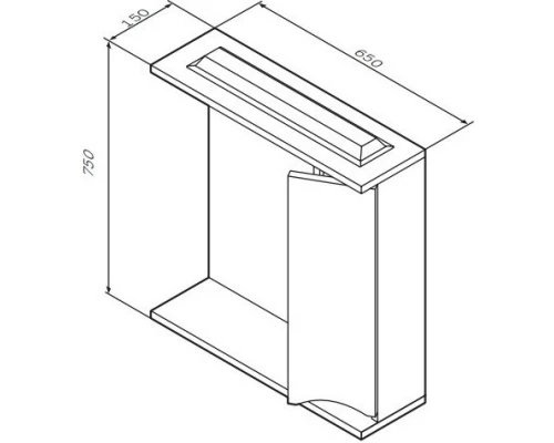 Комплект мебели белый глянец 65 см Am.Pm Like M80FHX0652WG + M80WCC0652WG + M80MPR0651WG