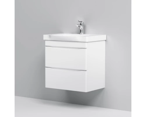 Тумба с раковиной белый глянец 65 см Am.Pm Like M80FHX0652WG + M80WCC0652WG