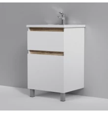 Тумба с раковиной белый глянец 55 см Am.Pm X-Joy M85AFSX0552WG + M85AWCC0552WG