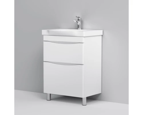 Комплект мебели белый глянец 65 см Am.Pm Like M80FSX0652WG + M80WCC0652WG + M80MPL0651WG