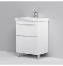 Тумба с раковиной белый глянец 65 см Am.Pm Like M80FSX0652WG + M80WCC0652WG