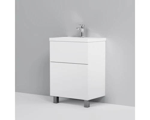 Комплект мебели белый глянец 61 см Am.Pm Gem M90FSX06022WG32 + M90WCC0602WG + M91AMOX0551WG