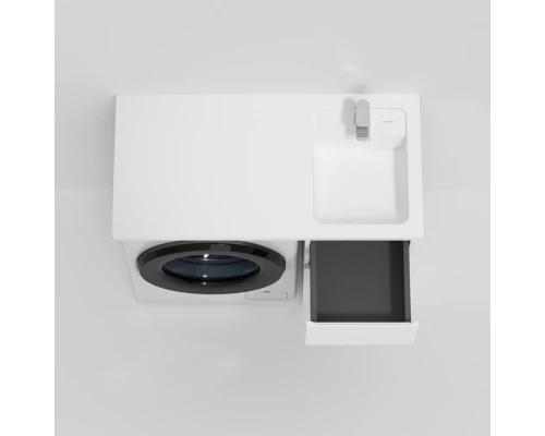 Тумба с раковиной белый глянец 100 см Am.Pm X-Joy M85AFSX0402WG + M85AWPR1001WG