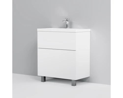 Комплект мебели белый глянец 80 см Am.Pm Gem M90FSX07522WG32 + M90WCC0752WG + M91AMOX0801WG