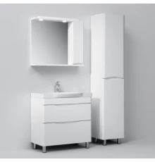 Комплект мебели белый глянец 80 см Am.Pm Like M80FSX0802WG + M80WCC0802WG + M80MPR0801WG