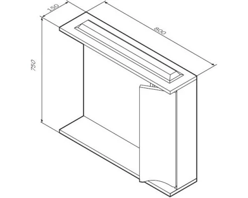 Комплект мебели белый глянец 80 см Am.Pm Like M80FSX0802WG + M80WCC0802WG + M80MPR0801WG