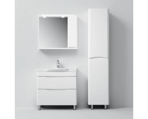 Комплект мебели белый глянец 80 см Am.Pm Like M80FSX0802WG + M80WCC0802WG + M80MPR0801WG