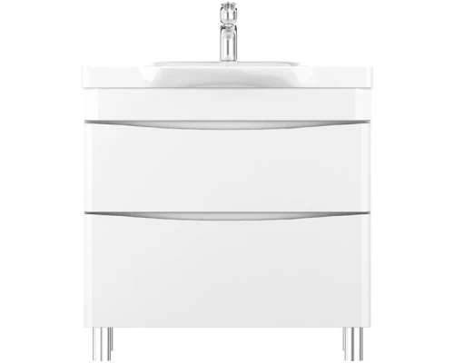 Комплект мебели белый глянец 80 см Am.Pm Like M80FSX0802WG + M80WCC0802WG + M80MPL0801WG