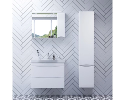 Комплект мебели белый глянец 80 см Am.Pm Like M80FHX0802WG + M80WCC0802WG + M80MPR0801WG