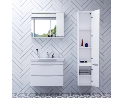 Комплект мебели белый глянец 80 см Am.Pm Like M80FHX0802WG + M80WCC0802WG + M80MPR0801WG