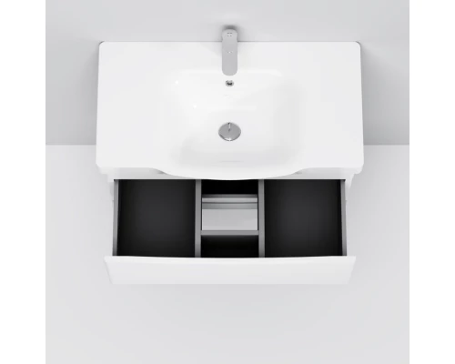 Комплект мебели белый глянец 80 см Am.Pm Like M80FHX0802WG + M80WCC0802WG + M80MPR0801WG