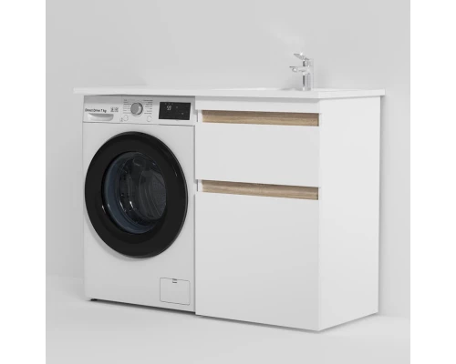 Тумба с раковиной белый глянец 120 см Am.Pm X-Joy M85AFSX0602WG + M85AWPR1201WG