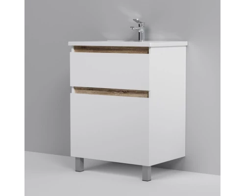 Комплект мебели белый глянец 65 см Am.Pm X-Joy M85AFSX0652WG + M85AWCC0652WG + M91AMOX0653WG