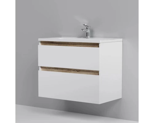 Тумба с раковиной белый глянец 80 см Am.Pm X-Joy M85AFHX0802WG + M85AWCC0802WG