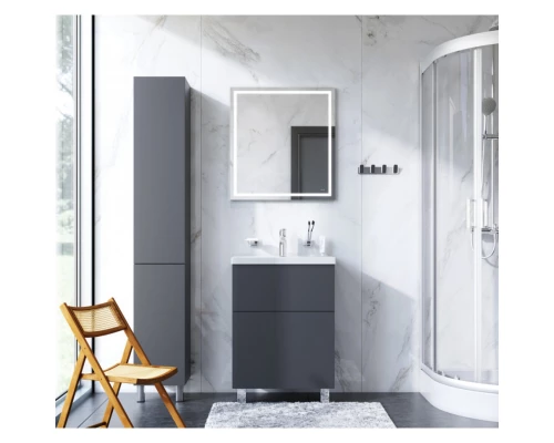 Комплект мебели графит матовый 65 см Am.Pm Gem M90FSX06022GM32 + M90WCC0602WG + M91AMOX0651WG