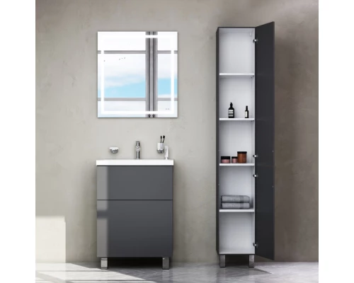 Комплект мебели графит матовый 65 см Am.Pm Gem M90FSX06022GM32 + M90WCC0602WG + M91AMOX0651WG