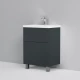 Тумба с раковиной графит матовый 61 см Am.Pm Gem M90FSX06022GM32 + M90WCC0602WG