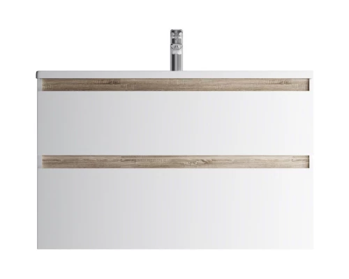 Комплект мебели белый глянец 100 см Am.Pm X-Joy M85AFHX1002WG + M85AWCC1002WG + M91AMOX1003WG