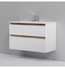 Тумба с раковиной белый глянец 100 см Am.Pm X-Joy M85AFHX1002WG + M85AWCC1002WG