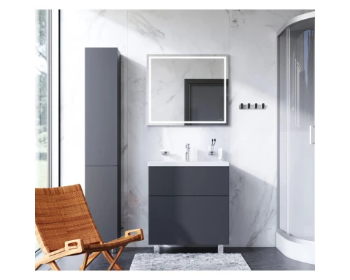 Комплект мебели графит матовый 80 см Am.Pm Gem M90FSX07522GM32 + M90WCC0752WG + M91AMOX0801WG