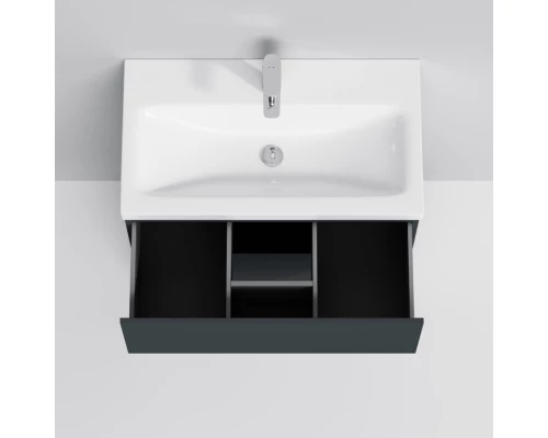 Комплект мебели графит матовый 80 см Am.Pm Gem M90FSX07522GM32 + M90WCC0752WG + M91AMOX0801WG