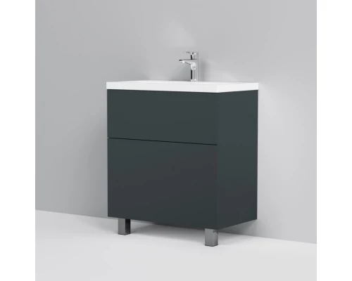 Тумба с раковиной графит матовый 76 см Am.Pm Gem M90FSX07522GM32 + M90WCC0752WG