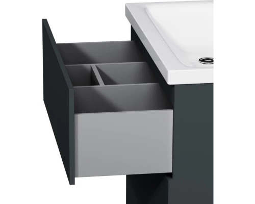 Тумба с раковиной графит матовый 76 см Am.Pm Gem M90FSX07522GM32 + M90WCC0752WG