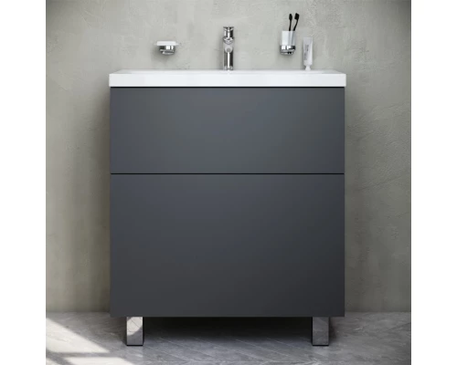 Тумба с раковиной графит матовый 76 см Am.Pm Gem M90FSX07522GM32 + M90WCC0752WG