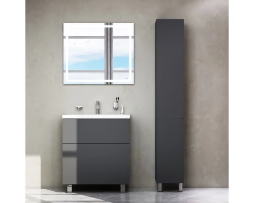 Тумба с раковиной графит матовый 76 см Am.Pm Gem M90FSX07522GM32 + M90WCC0752WG