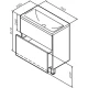 Тумба с раковиной графит матовый 76 см Am.Pm Gem M90FSX07522GM32 + M90WCC0752WG