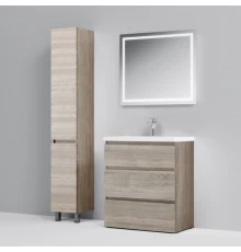 Комплект мебели светлый дуб 80 см Am.Pm Gem M91FSX0752OF + M90WCC0752WG + M91AMOX0801WG