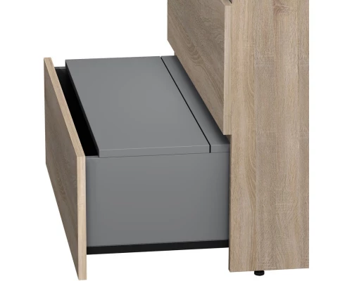 Комплект мебели светлый дуб 80 см Am.Pm Gem M91FSX0752OF + M90WCC0752WG + M91AMOX0801WG