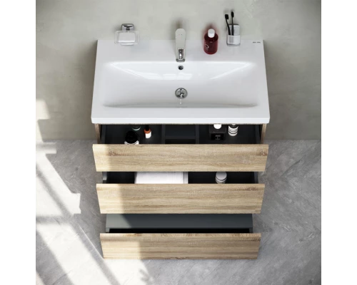 Тумба с раковиной светлый дуб 76 см Am.Pm Gem M91FSX0752OF + M90WCC0752WG