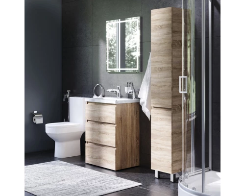 Комплект мебели светлый дуб 65 см Am.Pm Gem M91FSX0602OF + M90WCC0602WG + M91AMOX0651WG