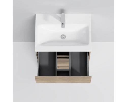 Комплект мебели светлый дуб 65 см Am.Pm Gem M91FSX0602OF + M90WCC0602WG + M91AMOX0651WG