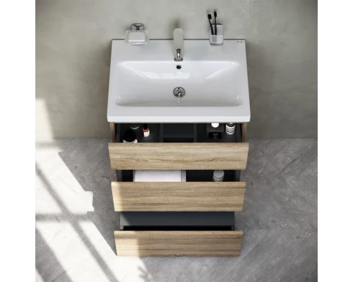 Тумба с раковиной светлый дуб 61 см Am.Pm Gem M91FSX0602OF + M90WCC0602WG