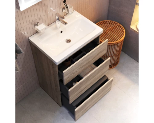 Тумба с раковиной светлый дуб 61 см Am.Pm Gem M91FSX0602OF + M90WCC0602WG