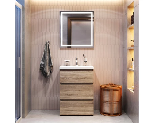 Тумба с раковиной светлый дуб 61 см Am.Pm Gem M91FSX0602OF + M90WCC0602WG