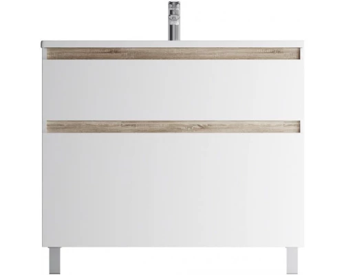 Комплект мебели белый глянец 100 см Am.Pm X-Joy M85AFSX1002WG + M85AWCC1002WG + M91AMOX1003WG